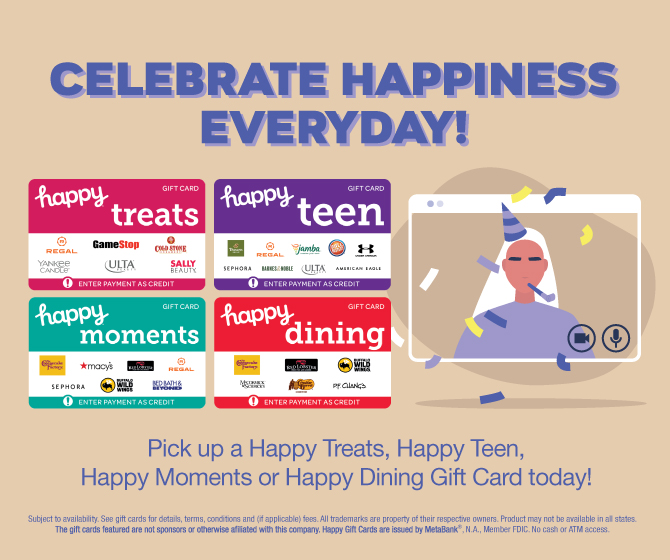 Samsung Gift Card mall. Celebrate happiness and send a happy card.